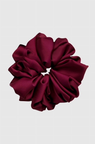 duża gumka do włosów bordowa Scrunchie Maxi Dark Cherry
