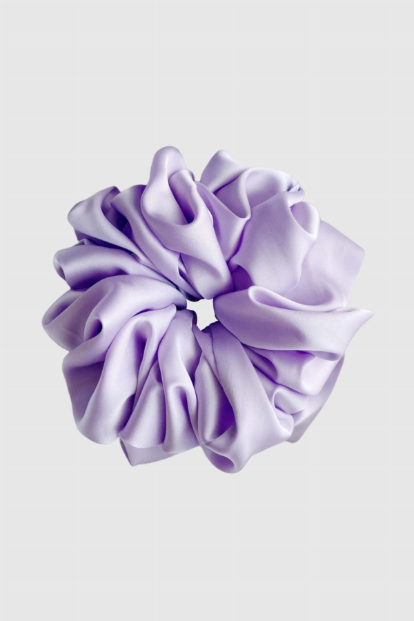 Scrunchie Maxi gumka do włosów liliowa – Lavender