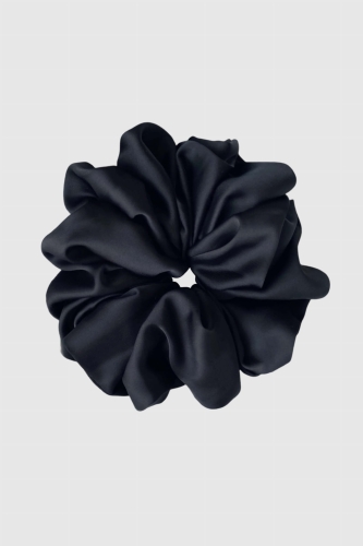 duża gumka do włosów czarna Scrunchie Maxi Black Pearl