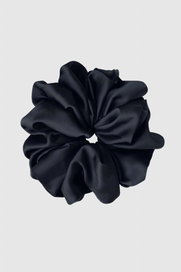 Scrunchie Maxi gumka do włosów czarna – Black Pearl