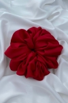 duża gumka do włosów czerwona Scrunchie Maxi Strawberry Red