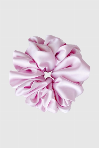 duża gumka do włosów różowa Scrunchie Maxi Baby Pink