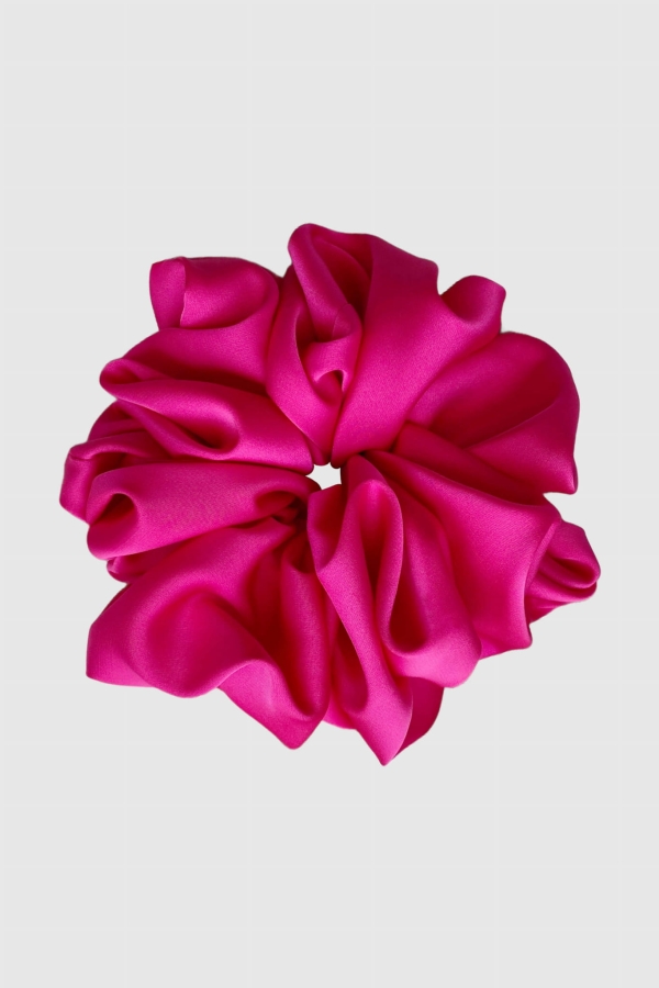 Scrunchie Maxi gumka do włosów pastelowy róż – Candy Pink