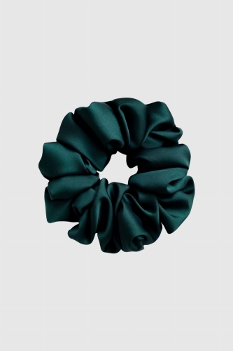 gumka do włosów zielona Scrunchie Medium Elegant Green