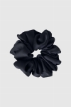 Scrunchie Medium gumka do włosów czarna – Black Pearl