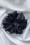 gumka do włosów czarna Scrunchie Medium Black Pearl