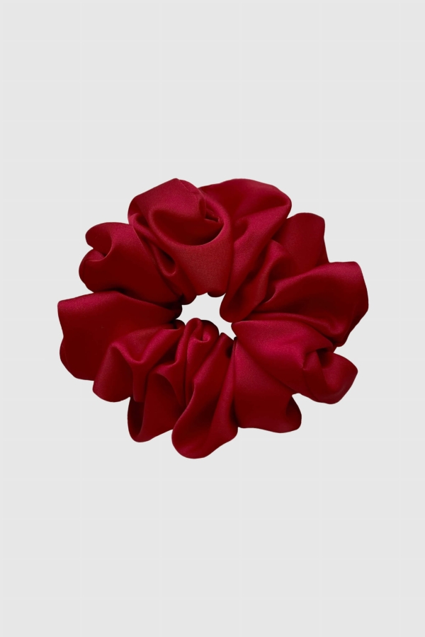 Scrunchie Medium gumka do włosów czerwona – Strawberry Red