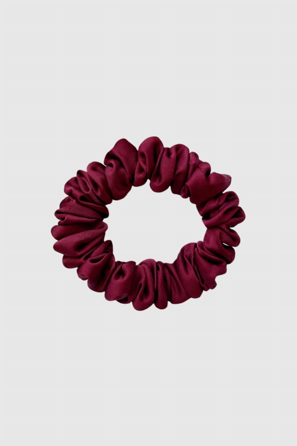 Scrunchie Mini gumka do włosów bordowa – Dark Cherry