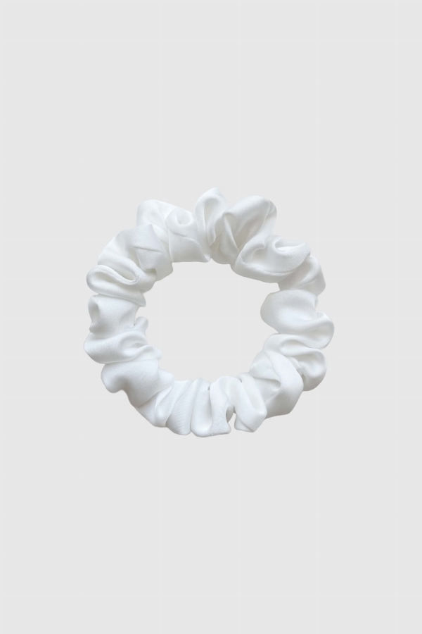 Scrunchie Mini gumka do włosów biała – Coco Cream