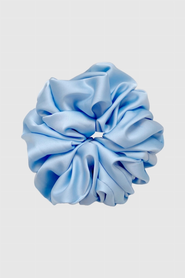 Scrunchie Maxi gumka do włosów niebieska – Baby Blue
