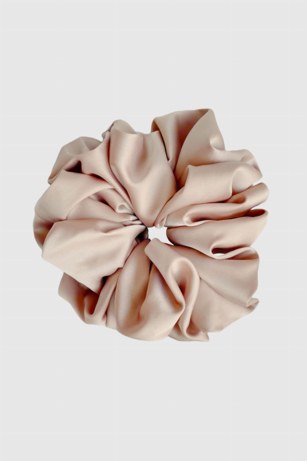 Scrunchie Maxi gumka do włosów beżowa – Cappuccino