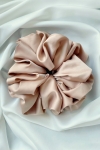 duża gumka do włosów beżowa Scrunchie Maxi Cappuccino