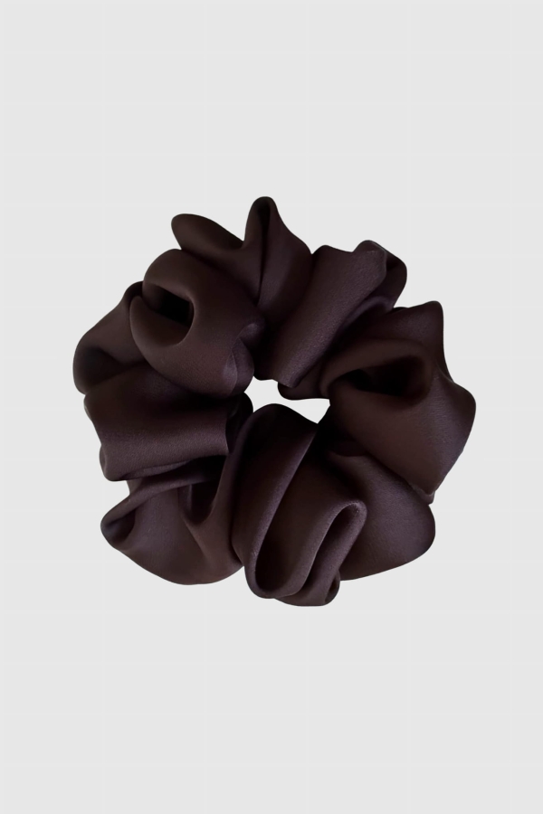 Scrunchie Medium gumka do włosów czekoladowa – Hot Chocolate