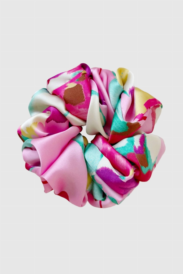 Scrunchie Maxi gumka do włosów kwiatowy wzór – Hibiscus