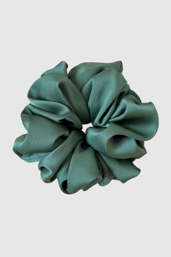 duża gumka do włosów pistacjowa Scrunchie Maxi Dark Pistachio