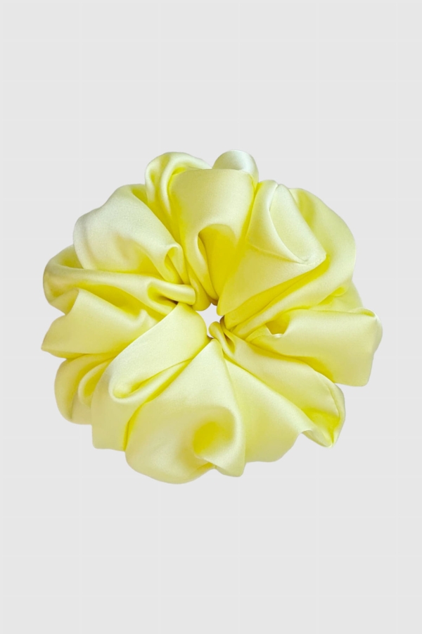 Scrunchie Maxi gumka do włosów pastelowa żółta – Citrone