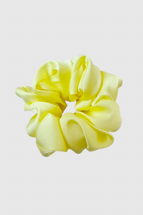 Scrunchie Medium gumka do włosów pastelowa żółta – Citrone