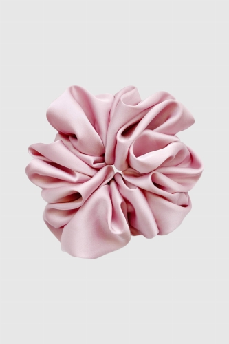 duża gumka do włosów różowa Scrunchie Maxi Powder Pink
