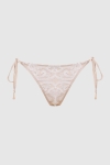 Wiązany dół bikini beżowy z koronkowym akcentem – model Loreen