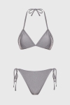 popielaty strój kąpielowy Lizzy wiązany góra i dół