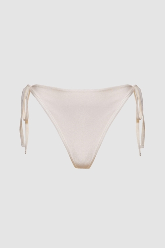 bikini Lizzy dół ecru regulowany na sznureczkach