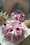 gumka do włosów różowa z różyczkami 3D – Scrunchie Maxi Rose Cocktail
