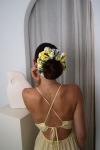 gumka do włosów biała w cytryny Scrunchie Maxi Citrus Garden