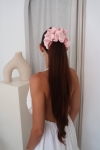 duża gumka do włosów różowa Scrunchie Maxi Powder Pink