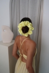 duża gumka do włosów pastelowa żółta Scrunchie Maxi Citrone