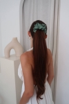 gumka do włosów pistacjowa Scrunchie Medium Dark Pistachio