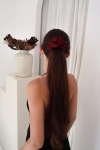 gumka do włosów bordowa Scrunchie Medium Dark Cherry