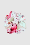 Scrunchie Medium gumka do włosów kwiatowy wzór z czerwonymi akcentami – Gelato Kiss