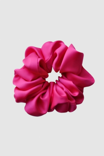 gumka do włosów pastelowy róż Scrunchie Medium Candy Pink