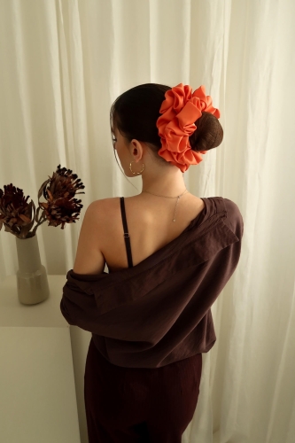 Scrunchie Maxi gumka do włosów pomarańczowa – Carrot Cake