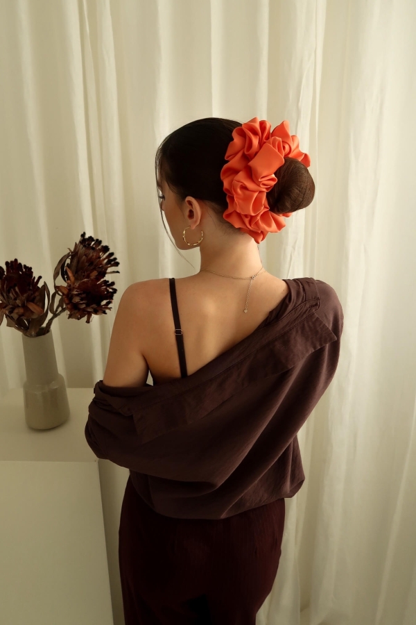 Scrunchie Maxi gumka do włosów pomarańczowa – Carrot Cake