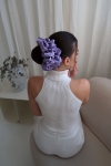 duża gumka do włosów liliowa Scrunchie Maxi Lavender