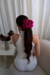 duża gumka do włosów fuksja Scrunchie Maxi Dark Fuchsia