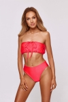 dół bikini do topu bandeau – koralowy komplet Manila