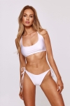 Góra bikini top wiązany na szyi – Alexis biały