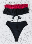 Czarne bikini Laura Flower – artystyczny widok z detalami stroju kąpielowego