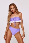 Liliowe bikini Laura Flower – look boho z odwróconym topem