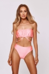 Komplet bikini top bandeau z wiązaniem – Manila brzoskwiniowy