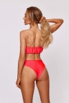 komplet bikini Manila w koralowym kolorze – widok z tyłu